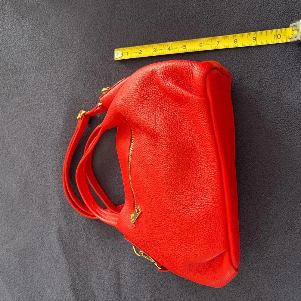 Claudia Firenze Red Leather Crossbody/Shoulder Bag - Picture 4 of 6